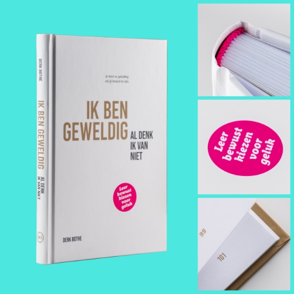 Ik ben geweldig, hardcover met roze kapitaalband