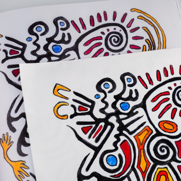 kunstwerken van kunstenaar in kunstboek