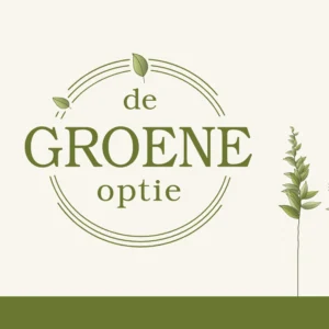 Illustratieve banner met de tekst ‘De Groene Optie’, omringd door groene bladeren en planten op een beige achtergrond. Ter ondersteuning groen vergelijk boek en e-reader.