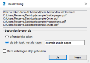 Taaklevering venster installatie boekenmakers app