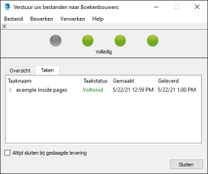 Overzicht venster van bestanden